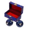 2-Piece Iron Hand Massage Balls, Blue Massage Balls for Hand Exercises view 1