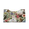 Long Printed Faux Leather Tissue Box Cover with Floral and Bird Design view 2