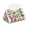 Dinosaur Print PVC Leather Tissue Box Cover view 1