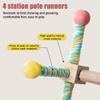 360° Rotating Bird Perch Toy with Wooden Wheels view 3