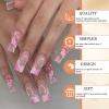GlamRays Long Square Pink 3D Press-On Nails, 24-Piece Set view 4