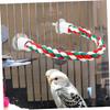 BESPORTBLE 6-Piece Parrot Cotton Rope Toy and Climbing Rope Set with Long Colorful Bird Perches for Parrot and Budgie Cages view 4