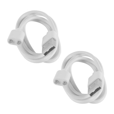 Laroal 2-Piece Magnetic USB Charging Cable, 0.8 m, 7 mm Pin Spacing, White