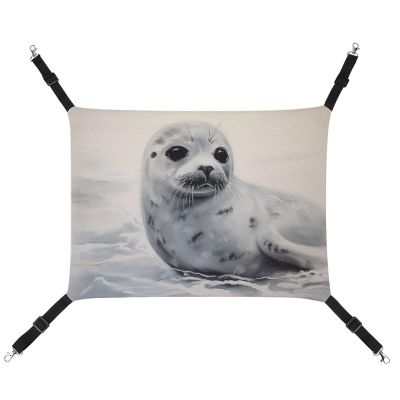 Harp Seal Painting Small Pet Hammock for Cage