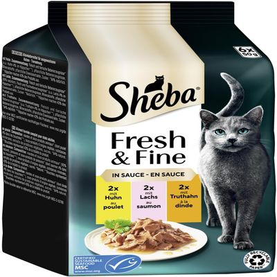 Sheba Fresh & Fine Portions Pack with Chicken and Salmon MSC 6 x 50g