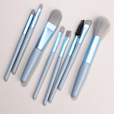 Namzi 8-Piece Makeup Brush Set, High-Quality Synthetic Foundation, Powder, Concealer, Eyeshadow, Blush Brushes, Blue