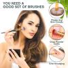 Namzi 8-Piece Makeup Brush Set, High-Quality Synthetic Foundation, Powder, Concealer, Eyeshadow, Blush Brushes, Blue view 2