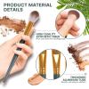 Namzi 8-Piece Makeup Brush Set, High-Quality Synthetic Foundation, Powder, Concealer, Eyeshadow, Blush Brushes, Blue view 3