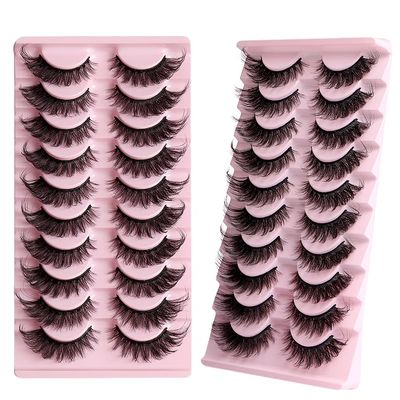 Namzi Wispy 20 Pairs False Eyelashes, Natural-Looking 8D Volume, HLY02