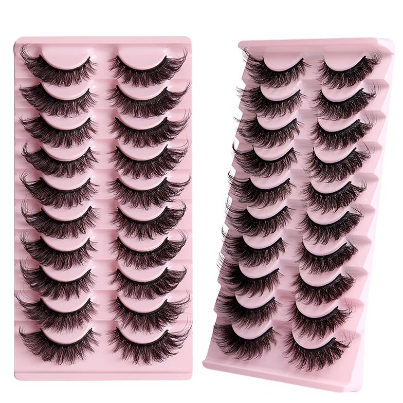 Namzi Wispy 20 Pairs False Eyelashes, Natural-Looking 8D Volume, HLY02