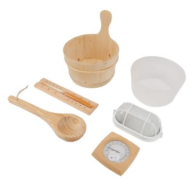 Wooden Sauna Bucket Set for Spa and Shower
