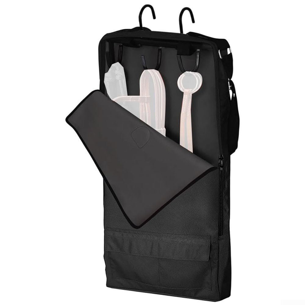 Hasaller Horse Tack Storage Bag with 3 Hooks, Black