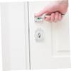Childproof Door Lock Against Accidental Locking, ABS, White view 4