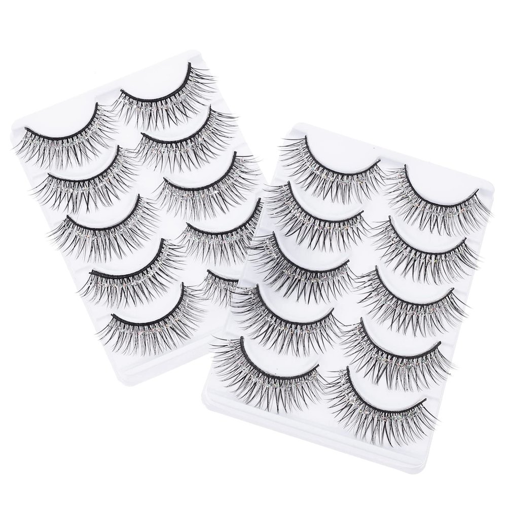 FRCOLOR 10 Pairs Handmade Multi-Layer False Eyelashes