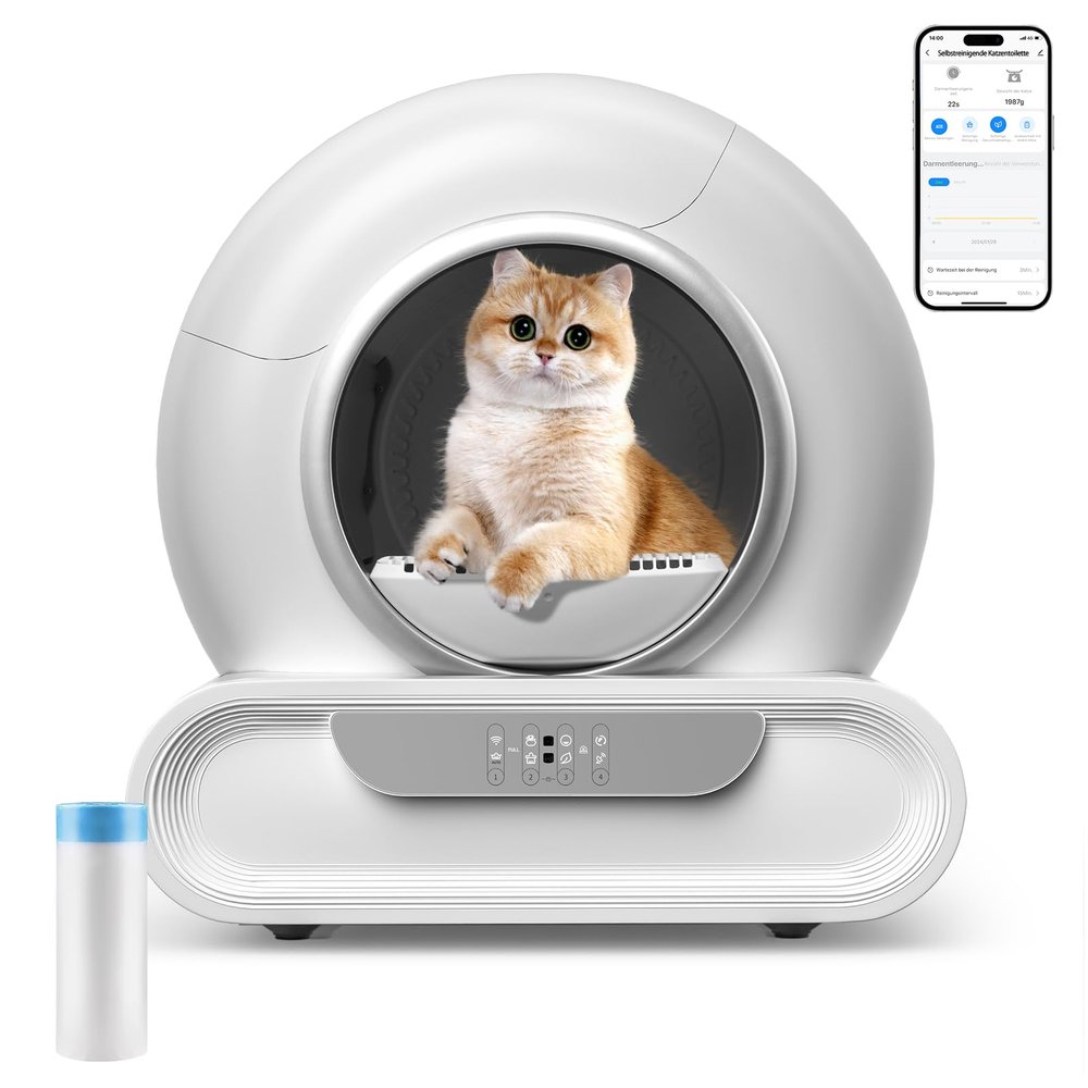 68L Self-Cleaning Automatic Cat Litter Box with App Control