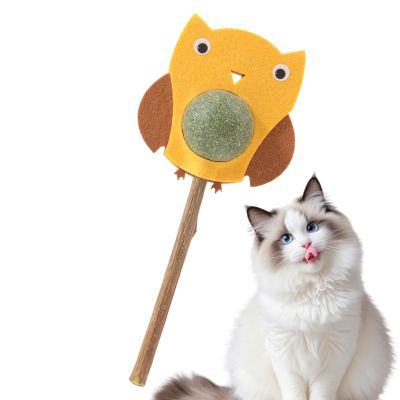 Catnip Toy Balls with Cartoon Owl Design