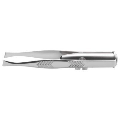 Okeeyseda Stainless Steel Eyelash Eyebrow Tweezers with LED Light