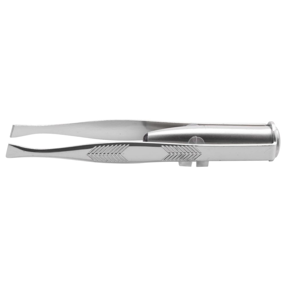 Okeeyseda Stainless Steel Eyelash Eyebrow Tweezers with LED Light