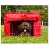 Sxlawesom Dog Crate Cover, Windproof Privacy Cover, Warm Winter Tent, Red, 78 x 56 x 70 cm view 4