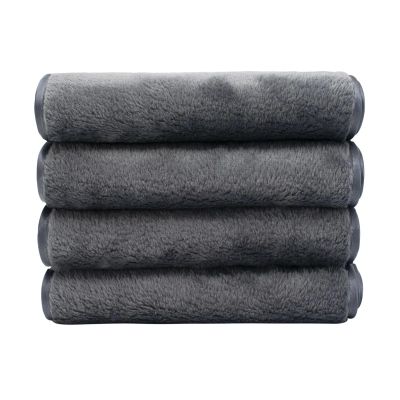 CSFFA 4-Piece Reusable Microfiber Makeup Remover Pads, Gray