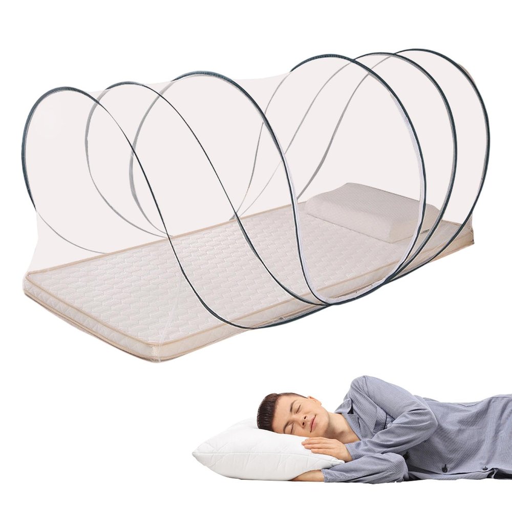 Portable One-Person Mosquito Net for Bed and Camping