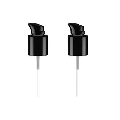 FRCOLOR 5-Pack Black Plastic Lotion Pump Heads with Long Spouts, 20 mm