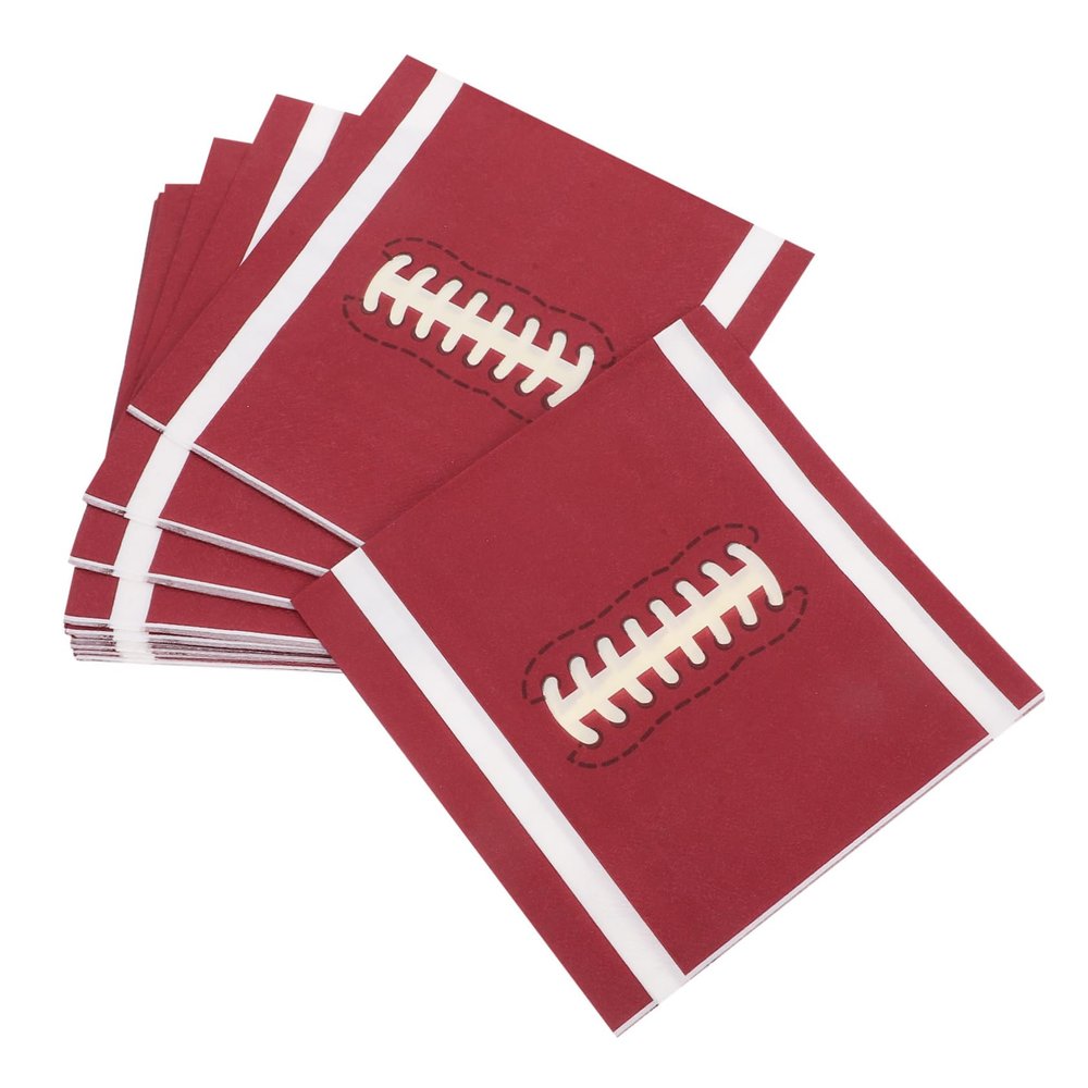 KOMBIUDA 20-Count Football Napkins for Sports-Themed Parties