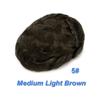 Bamboo Sea Men's Hair System Toupee, Swiss Lace with PU Base, Medium Light Brown, 6x8 view 2