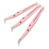 SOESFOUFU 3-Piece Stainless Steel Eyelash Extension Tweezers view 1