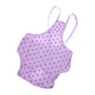 HOUDERCO Cotton Period Panties for Dogs - Breathable Hygiene Pad for Female Dogs and Untrained Puppies - Prevents Stains and Odor - Purple L