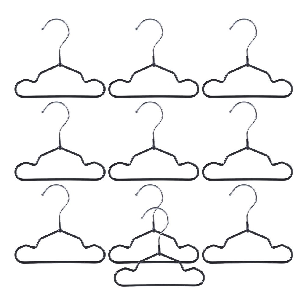 HUANGING Pet Hangers, PVC Coated, Non-Slip, for Small Pet Clothing, 15/20/25 cm, 10 Pack