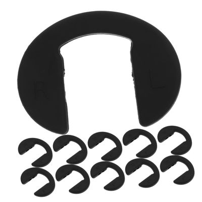 SECFOU Black Silicone Nose Pads, Non-Slip, for Glasses, 10 Pieces