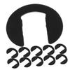 SECFOU Black Silicone Nose Pads, Non-Slip, for Glasses, 10 Pieces view 1