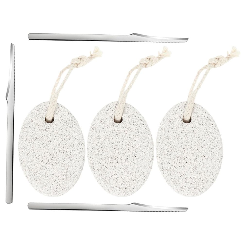 FRCOLOR 3-Piece Stainless Steel Pedicure Tool Set for Removing Calluses and Dead Skin