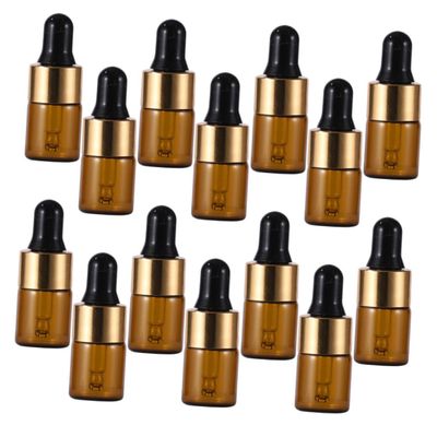 HAPINARY 20-Pack 2 mL Brown Glass Dropper Bottles
