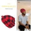 TINEASUR Women's Soft Plaid Sleep Cap view 3