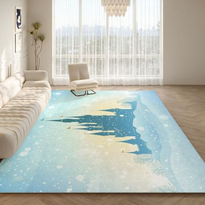 NAWVNMI Washable Kids' Rug, Castle Snowflake, 160 x 230 cm