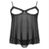 Freebily Men's Sissy Lace Babydoll Nightgown and G-String Set, Black, XL view 3