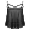 Freebily Men's Sissy Lace Babydoll Nightgown and G-String Set, Black, XL view 4