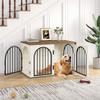 Hzuaneri Dog Crate Furniture, 100 cm, 3 Doors, White/Brown view 1