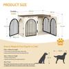Hzuaneri Dog Crate Furniture, 100 cm, 3 Doors, White/Brown view 2