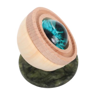 Adjustable Flameless Wood Diffuser with Jade Base for Home