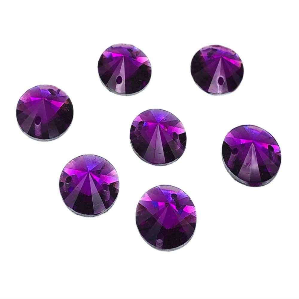 50 Round Resin Crystals for Costumes and Crafts