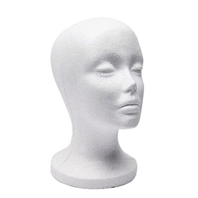 Fangxuee Foam Mannequin Head Display Stand