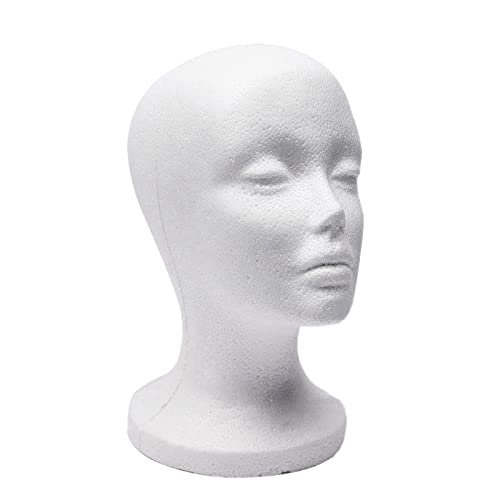 Fangxuee Foam Mannequin Head Display Stand