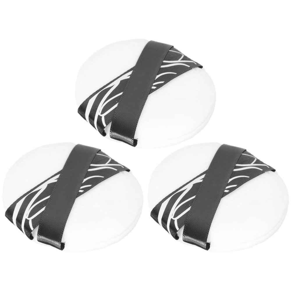 3-Piece Thick Sponge and Flocked Cosmetic Pad Set