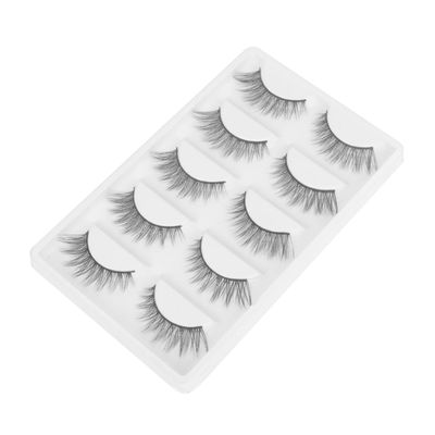 Synthetic Natural Black Dense False Eyelashes, Fiber