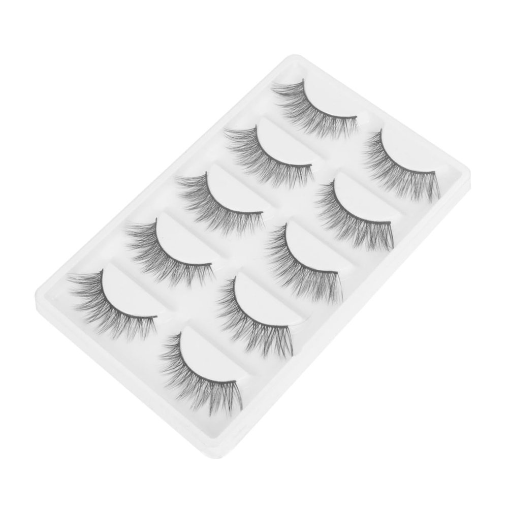 Synthetic Natural Black Dense False Eyelashes, Fiber