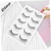 Synthetic Natural Black Dense False Eyelashes, Fiber view 4