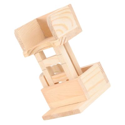 BELLIFFY Wooden House with Climbing Ladder for Hamsters, Mice, and Rats